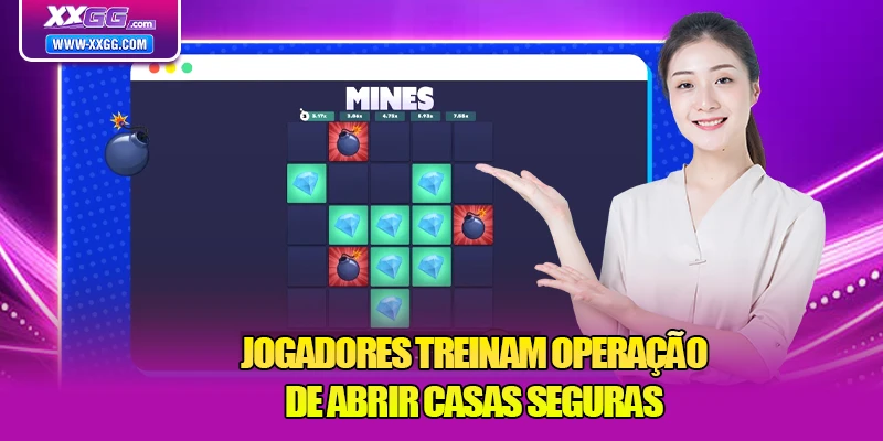 Jogadores treinam operação de abrir casas seguras