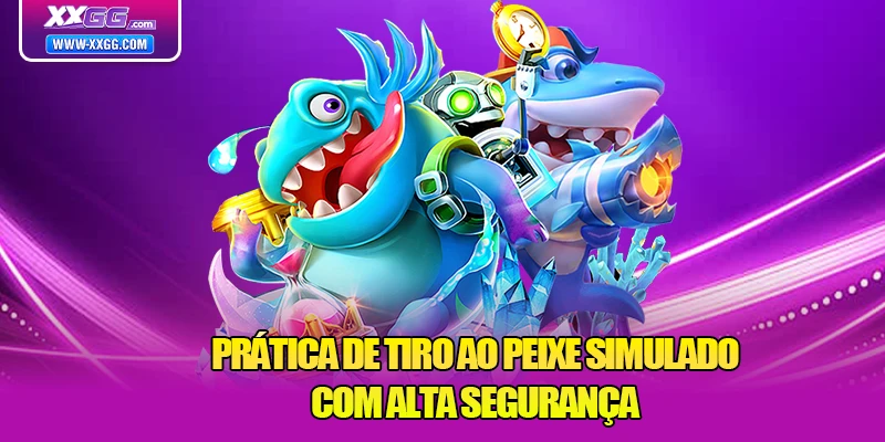 Prática de tiro ao peixe simulado com alta segurança